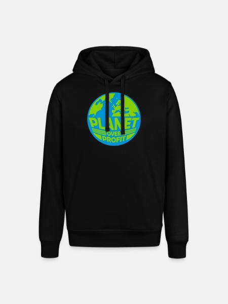 planet over profit quote - Stanley/Stella SOUNDER Unisex Hoodie - black