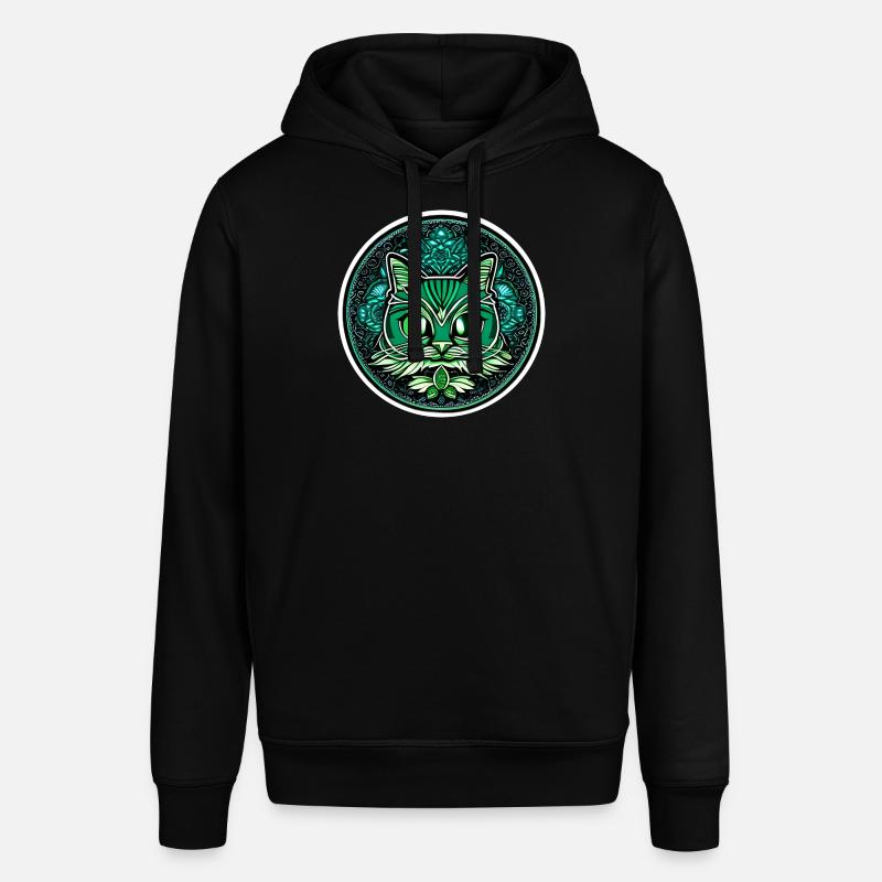 chat mandala couleur - Sweat à capuche SOUNDER Stanley/Stella Unisexe - noir
