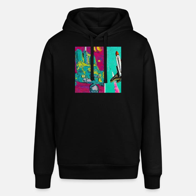 navette spatiale van gogh - Sweat à capuche SOUNDER Stanley/Stella Unisexe - noir