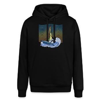 Windsurfen - Stanley/Stella Unisex Hoodie SOUNDER - Schwarz - Vorne - Alina (178cm) & Michal (187cm)