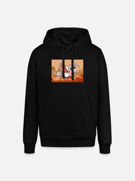Cockatoo Flying In Jungle - Stanley/Stella SOUNDER Unisex Hoodie - black