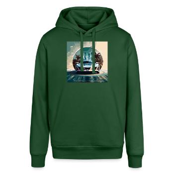 Miami Portal Escape (Miami Collection) - Stanley/Stella Unisex Hoodie SOUNDER - Flaschengrün - Vorne - Alina (178cm) & Michal (187cm)