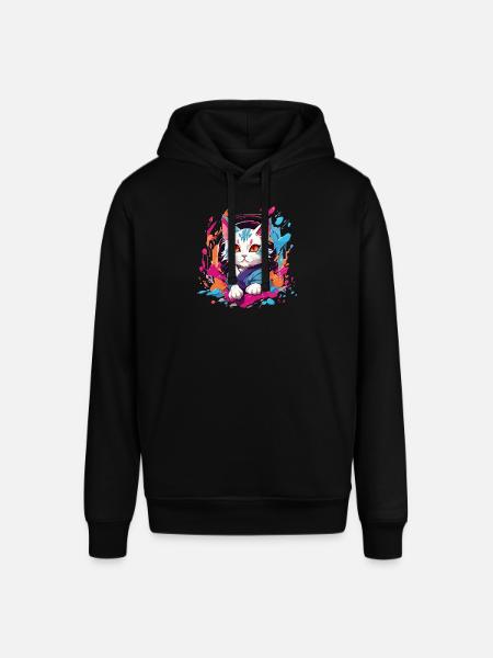 Bunte Katze - Stanley/Stella Unisex Hoodie SOUNDER - Schwarz