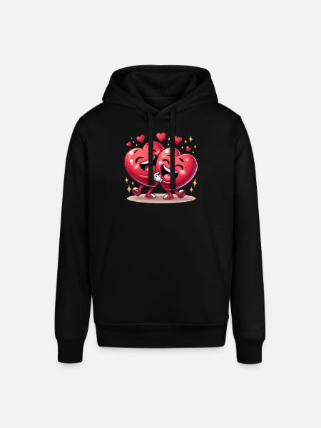 Happy Valentine’s Hearts! - Stanley/Stella SOUNDER Unisex Hoodie - black
