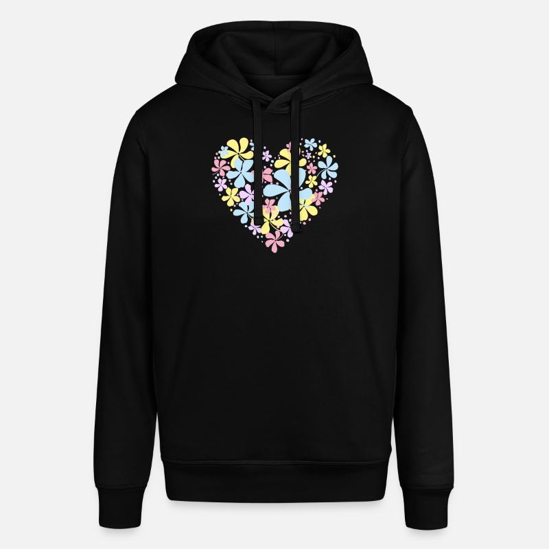 Coeur de fleur - Sweat à capuche SOUNDER Stanley/Stella Unisexe - noir