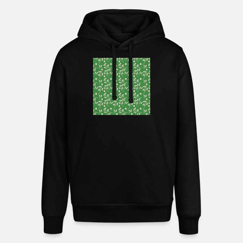 Blume-Blatt-Muster Flower Leaf Pattern - Stanley/Stella Unisex Hoodie SOUNDER - Schwarz