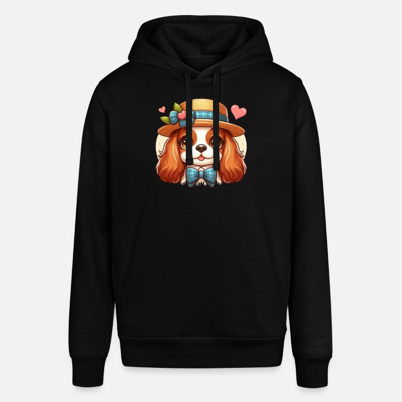 Cavalier King Charles chien mignon - Sweat à capuche SOUNDER Stanley/Stella Unisexe - noir
