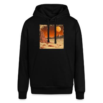 Mars - Stanley/Stella SOUNDER Unisex Hoodie - black - Front - Alina (178cm) & Michal (187cm)
