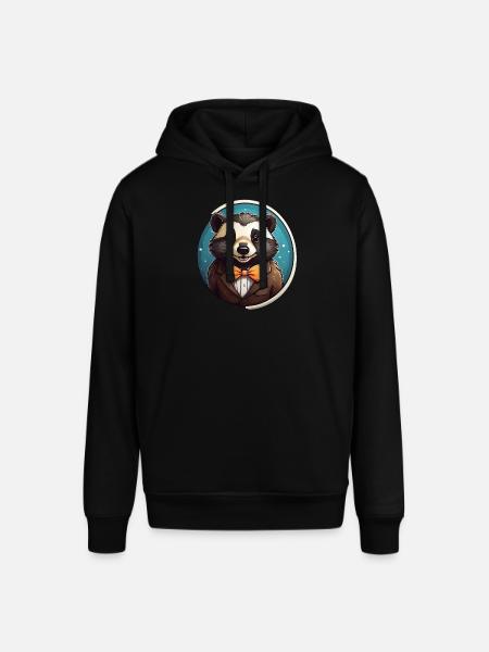 Funny Panda Bear - Stanley/Stella SOUNDER Unisex Hoodie - black