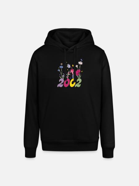 Year of birth 2000 wildflowers - Stanley/Stella SOUNDER Unisex Hoodie - black
