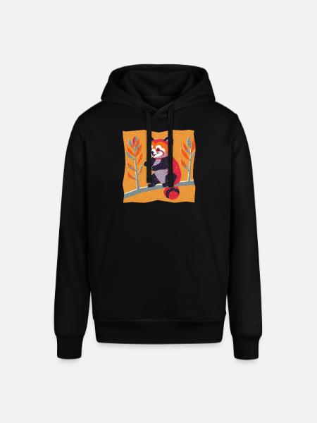 Roter Panda - Stanley/Stella Unisex Hoodie SOUNDER - Schwarz
