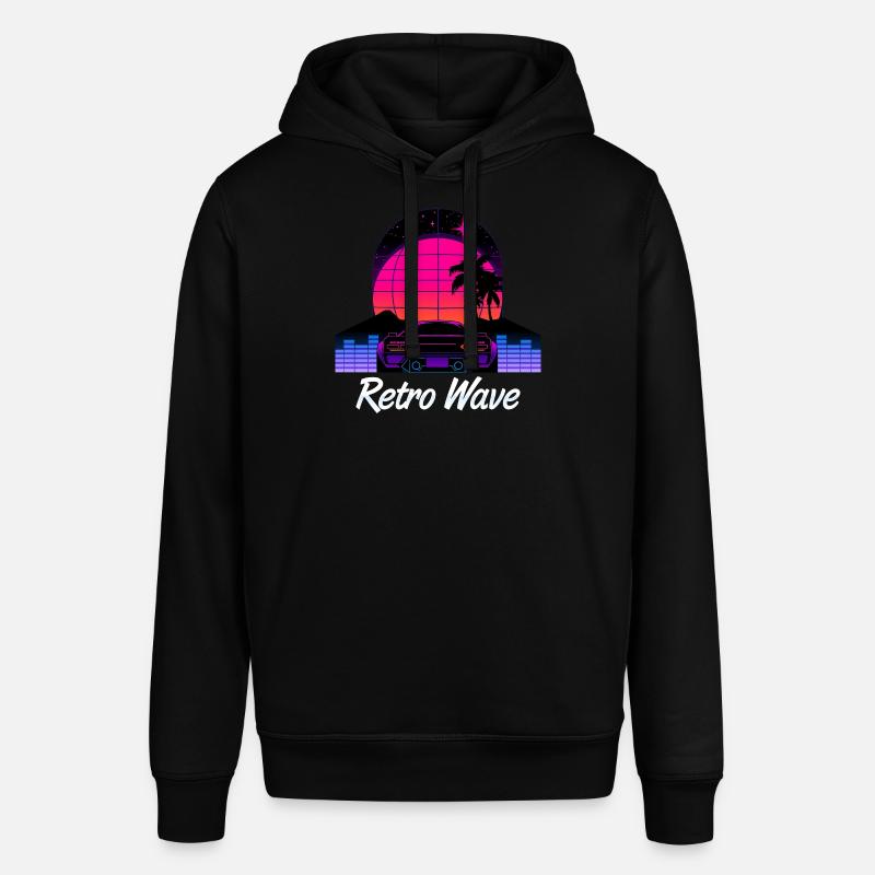 “Retro Wave” Synthwave desing - Sweat à capuche SOUNDER Stanley/Stella Unisexe - noir