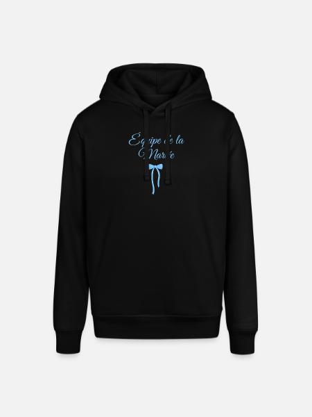 Team The Bride Blue Bow - Stanley/Stella SOUNDER Unisex Hoodie - black