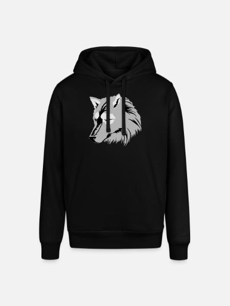 Wolf (3c) - Stanley/Stella Unisex Hoodie SOUNDER - Schwarz