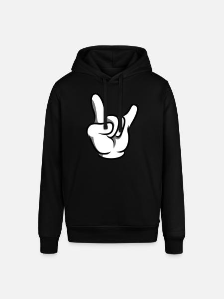 hand party symbol - Stanley/Stella SOUNDER Unisex Hoodie - black