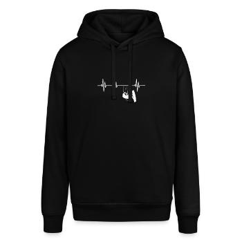 kite kitesurfen kiten lernen kiten surfen - Stanley/Stella Unisex Hoodie SOUNDER - Schwarz - Vorne - Alina (178cm) & Michal (187cm)