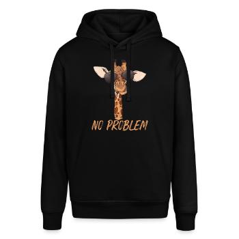 Giraffe Giraffen Giraffe Liebhaber lustige Geschen - Stanley/Stella Unisex Hoodie SOUNDER - Schwarz - Vorne - Alina (178cm) & Michal (187cm)