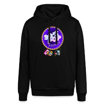 90er Jahre Pop Sounds Retro - Stanley/Stella Unisex Hoodie SOUNDER - Schwarz - Vorne - Alina (178cm) & Michal (187cm)