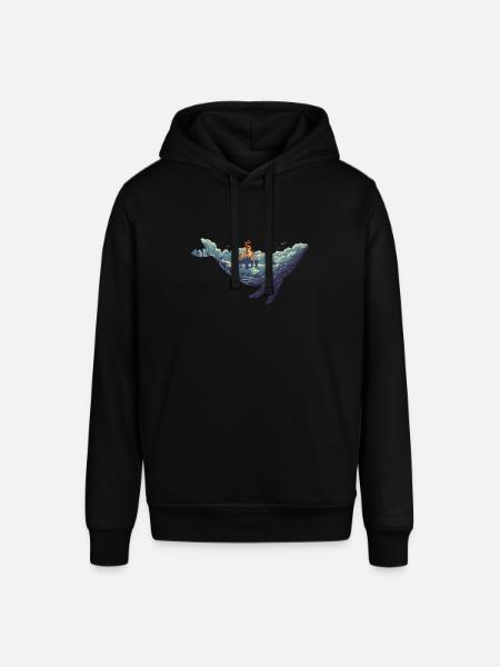Whale, Oil Rig, Environment - Stanley/Stella SOUNDER Unisex Hoodie - black