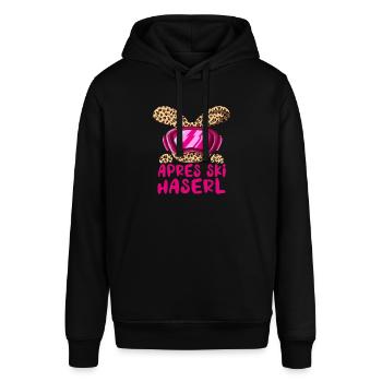 Apres Ski Haserl Hase Party Urlaub Ski Fahren - Stanley/Stella Unisex Hoodie SOUNDER - Schwarz - Vorne - Alina (178cm) & Michal (187cm)