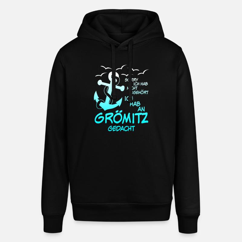 Grömitz Spruch mit Anker - Stanley/Stella Unisex Hoodie SOUNDER - Schwarz