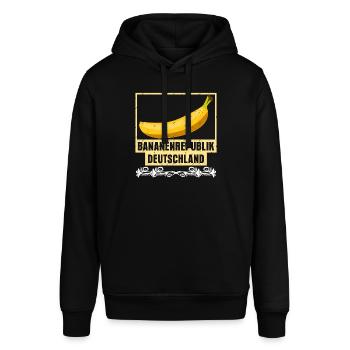 Bananenrepublik Banane Deutschland - Stanley/Stella Unisex Hoodie SOUNDER - Schwarz - Vorne - Alina (178cm) & Michal (187cm)