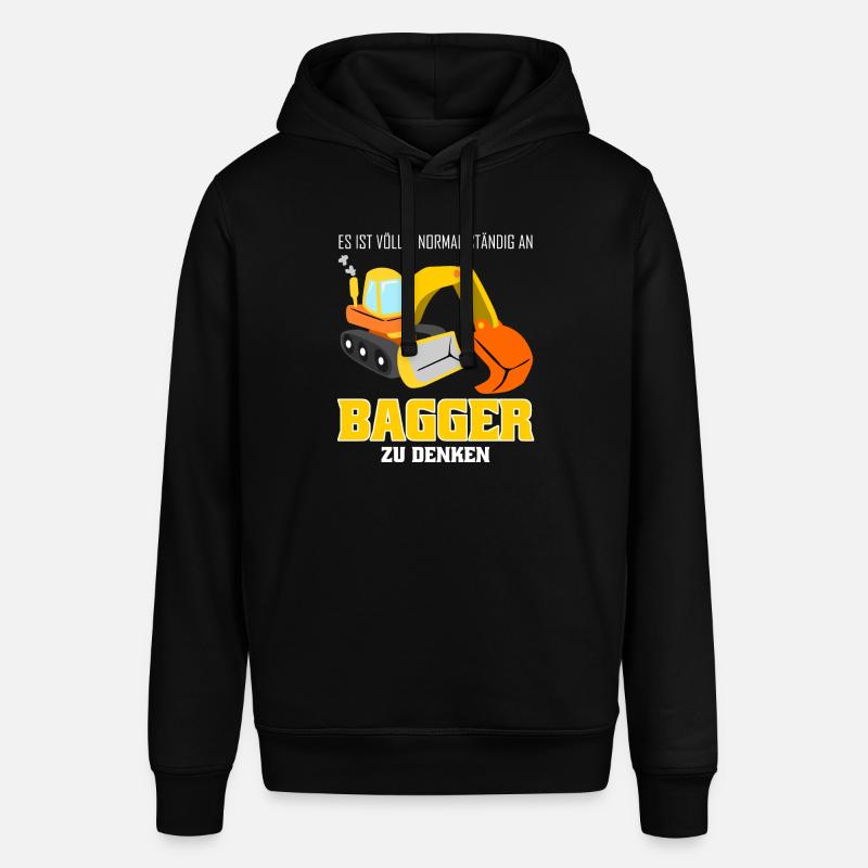 Bagger lustig Baustelle Baggerfahrer - Stanley/Stella Unisex Hoodie SOUNDER - Schwarz