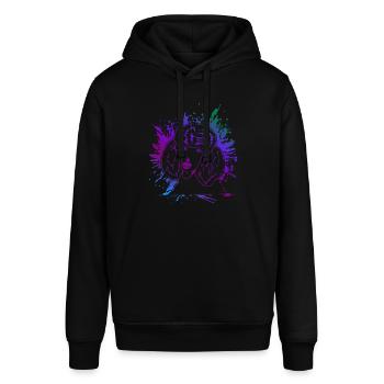 Pudel Kunst - Stanley/Stella Unisex Hoodie SOUNDER - Schwarz - Vorne - Alina (178cm) & Michal (187cm)