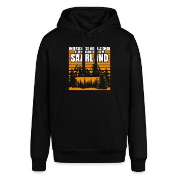 Saarland old Saarlanders - Stanley/Stella SOUNDER Unisex Hoodie - black - Front - Alina (178cm) & Michal (187cm)