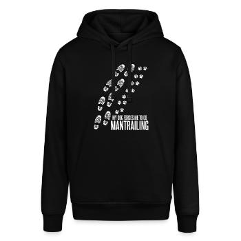 Mantrailing Mantrailer Dogs - Stanley/Stella SOUNDER Unisex Hoodie - black - Front - Alina (178cm) & Michal (187cm)