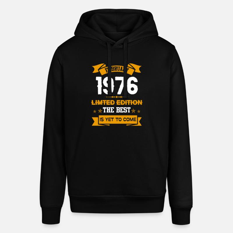 Février 1976 Cadeau d’anniversaire - Sweat à capuche SOUNDER Stanley/Stella Unisexe - noir