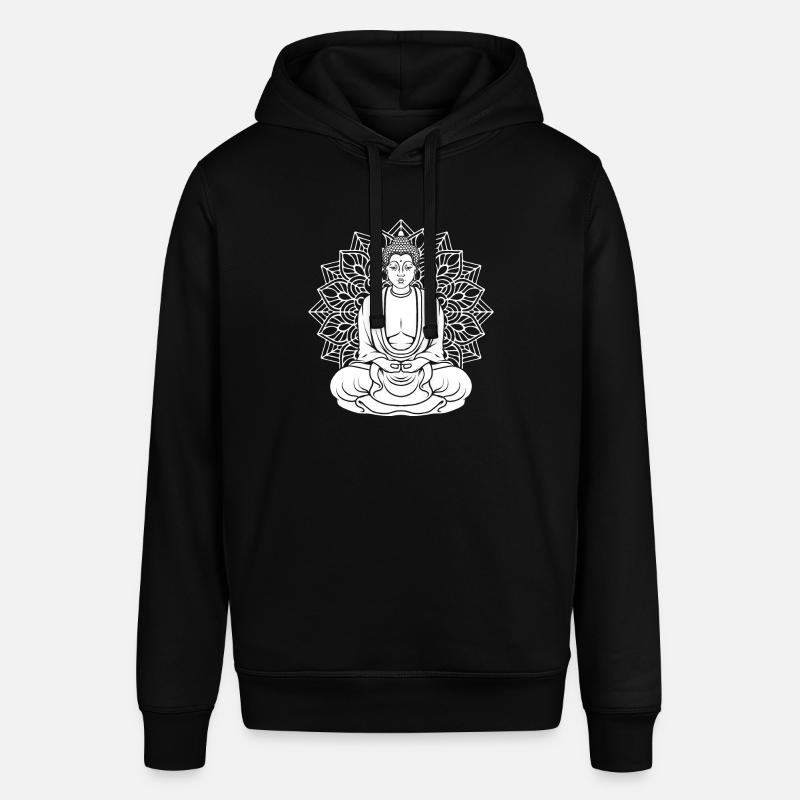 Bouddha Bouddhiste Feuille de Lotus - Sweat à capuche SOUNDER Stanley/Stella Unisexe - noir
