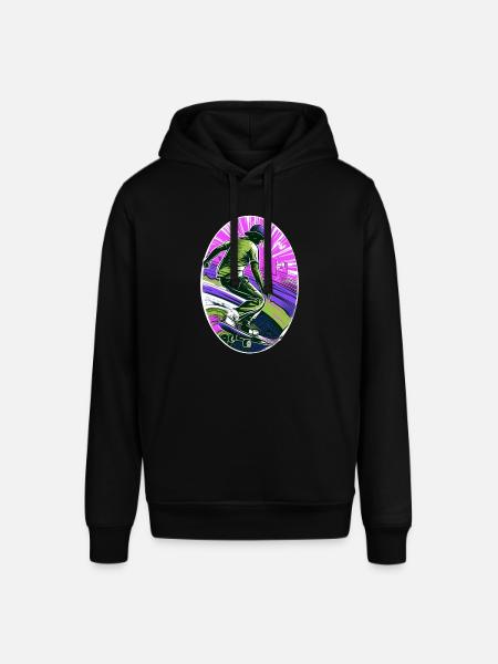 Skater Skateboard - Stanley/Stella SOUNDER Unisex Hoodie - black