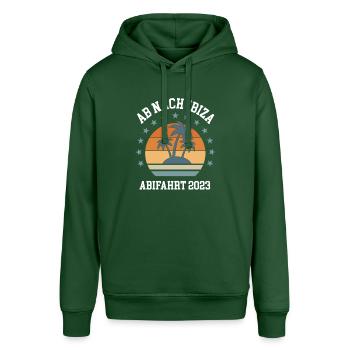 Ibiza Abifahrt 2023 Abitur Klassenreise Abschluss - Stanley/Stella Unisex Hoodie SOUNDER - Flaschengrün - Vorne - Alina (178cm) & Michal (187cm)