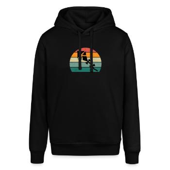 Drachensteigen Wind Herbst Papierdrache Drachen - Stanley/Stella Unisex Hoodie SOUNDER - Schwarz - Vorne - Alina (178cm) & Michal (187cm)