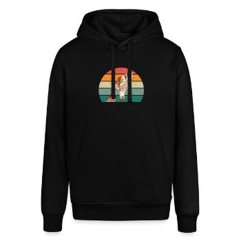 Giraffes Long Neck Spots Fur Africa Giraffe - Stanley/Stella SOUNDER Unisex Hoodie - black - Front - Alina (178cm) & Michal (187cm)