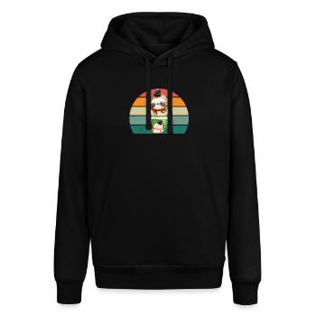 weihnachtsmann heilige nacht stille weihnachten - Stanley/Stella Unisex Hoodie SOUNDER - Schwarz - Vorne - Alina (178cm) & Michal (187cm)