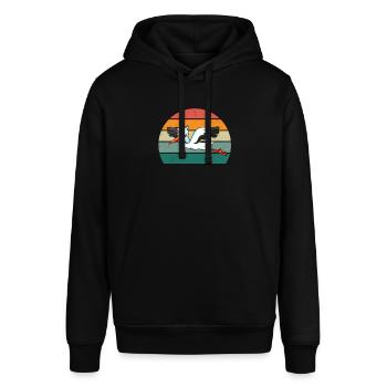 Störche Störchin Baby Kinder Kind Schnabel Storch - Stanley/Stella Unisex Hoodie SOUNDER - Schwarz - Vorne - Alina (178cm) & Michal (187cm)