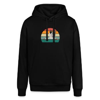 Störche Störchin Baby Kinder Kind Schnabel Storch - Stanley/Stella Unisex Hoodie SOUNDER - Schwarz - Vorne - Alina (178cm) & Michal (187cm)
