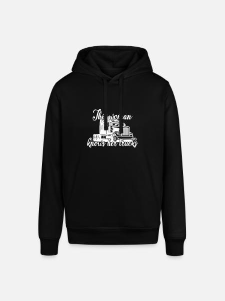 This woman knows her trucks - Stanley/Stella SOUNDER Unisex Hoodie - black