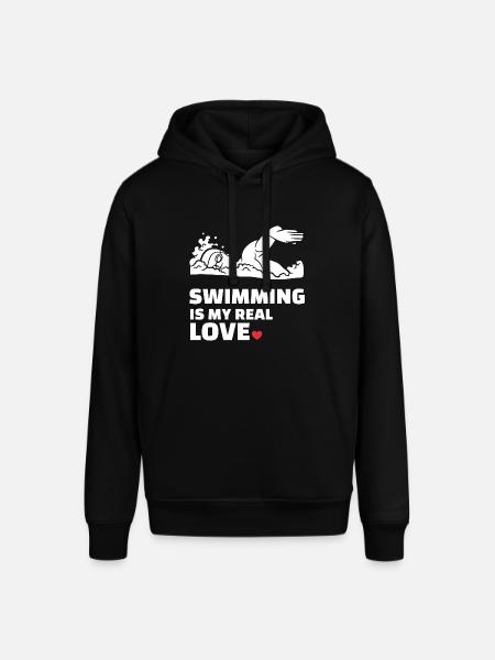 I love swimming - Stanley/Stella SOUNDER Unisex Hoodie - black