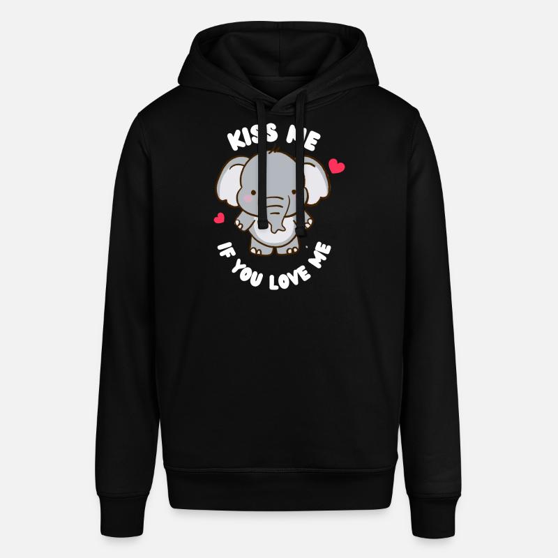 süßes Kinderdesign mit Elefant - Stanley/Stella Unisex Hoodie SOUNDER - Schwarz
