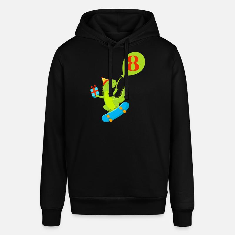 8e anniversaire dinosaure mignon - Sweat à capuche SOUNDER Stanley/Stella Unisexe - noir