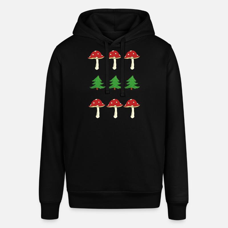 Toadstools and forest - Stanley/Stella SOUNDER Unisex Hoodie - black