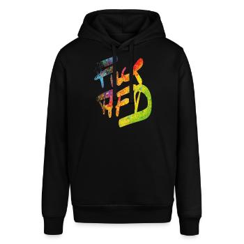 FCK AFD - Stanley/Stella Unisex Hoodie SOUNDER - Schwarz - Vorne - Alina (178cm) & Michal (187cm)