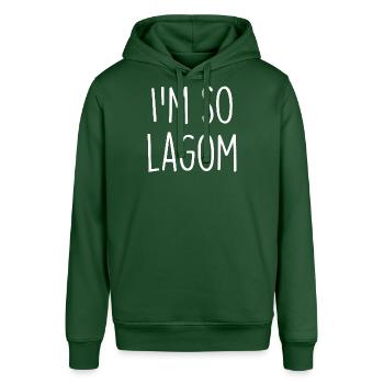 Lagom Sverige Suède - Sweat à capuche SOUNDER Stanley/Stella Unisexe - vert bouteille - Devant - Alina (178cm) & Michal (187cm)