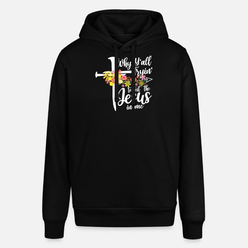 Croix de fleurs : Jésus en moi - Sweat à capuche SOUNDER Stanley/Stella Unisexe - noir
