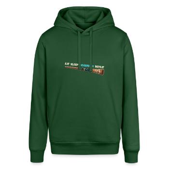 Eat Sleep Didgeridoo Repeat - Stanley/Stella SOUNDER Unisex Hoodie - bottle green - Front - Alina (178cm) & Michal (187cm)