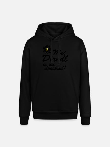 "Mei dirndl est nu dreckad!" | - Sweat à capuche SOUNDER Stanley/Stella Unisexe - noir