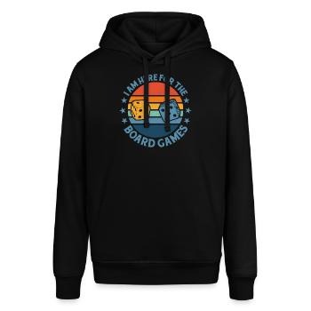 Je suis ici pour les jeux de société Nerd Gamer Tabletop - Sweat à capuche SOUNDER Stanley/Stella Unisexe - noir - Devant - Alina (178cm) & Michal (187cm)